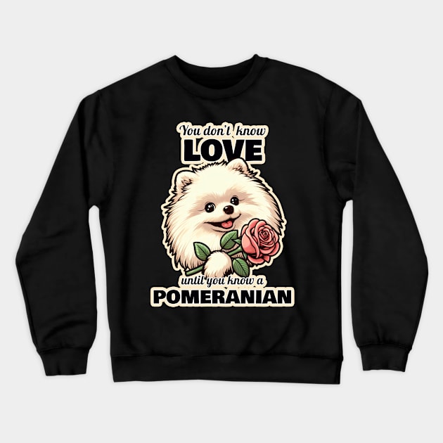 Pomeranian Valentine's day Crewneck Sweatshirt by k9-tee